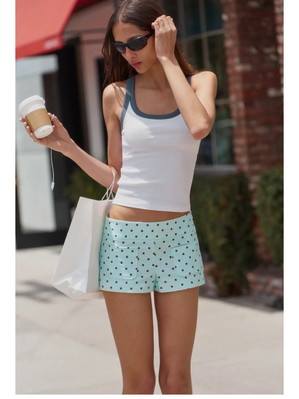 ZARA POLKA DOT MINI SHORTS